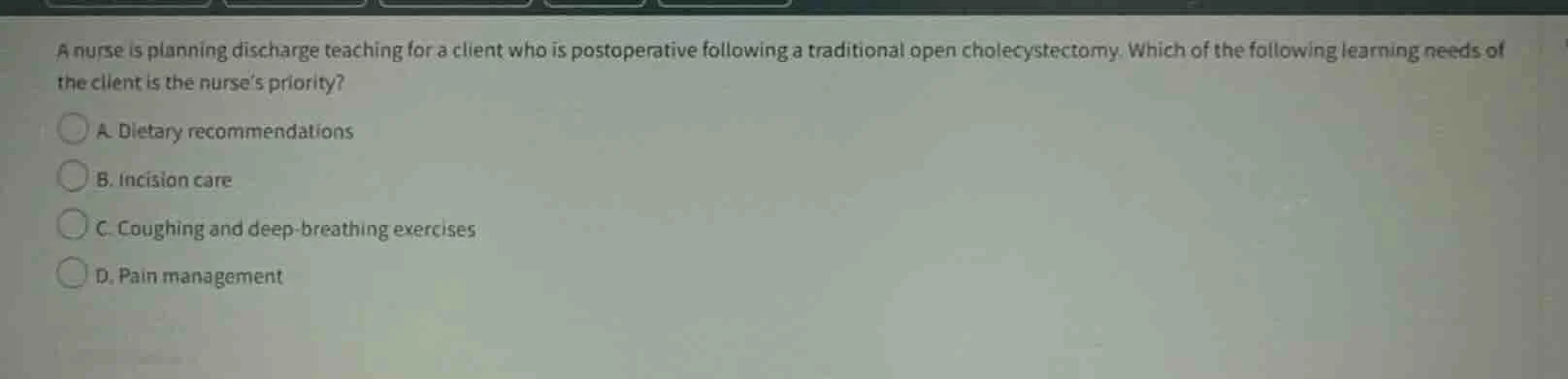 a nurse is planning discharge teaching for a client who is postoperativ…