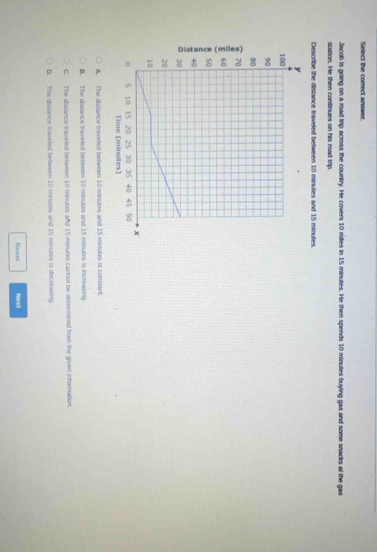 select the correct answer. jacob is going on a road trip across the cou…