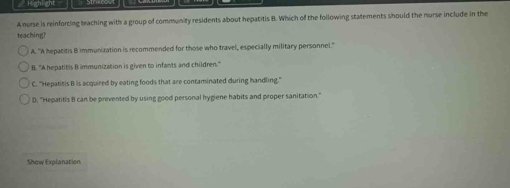 a nurse is reinforcing teaching with a group of community residents abo…