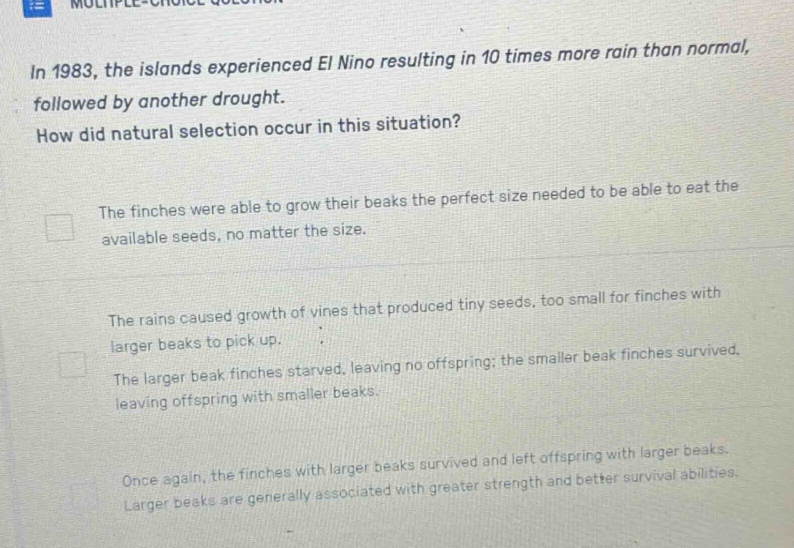 in 1983, the islands experienced el nino resulting in 10 times more rai…