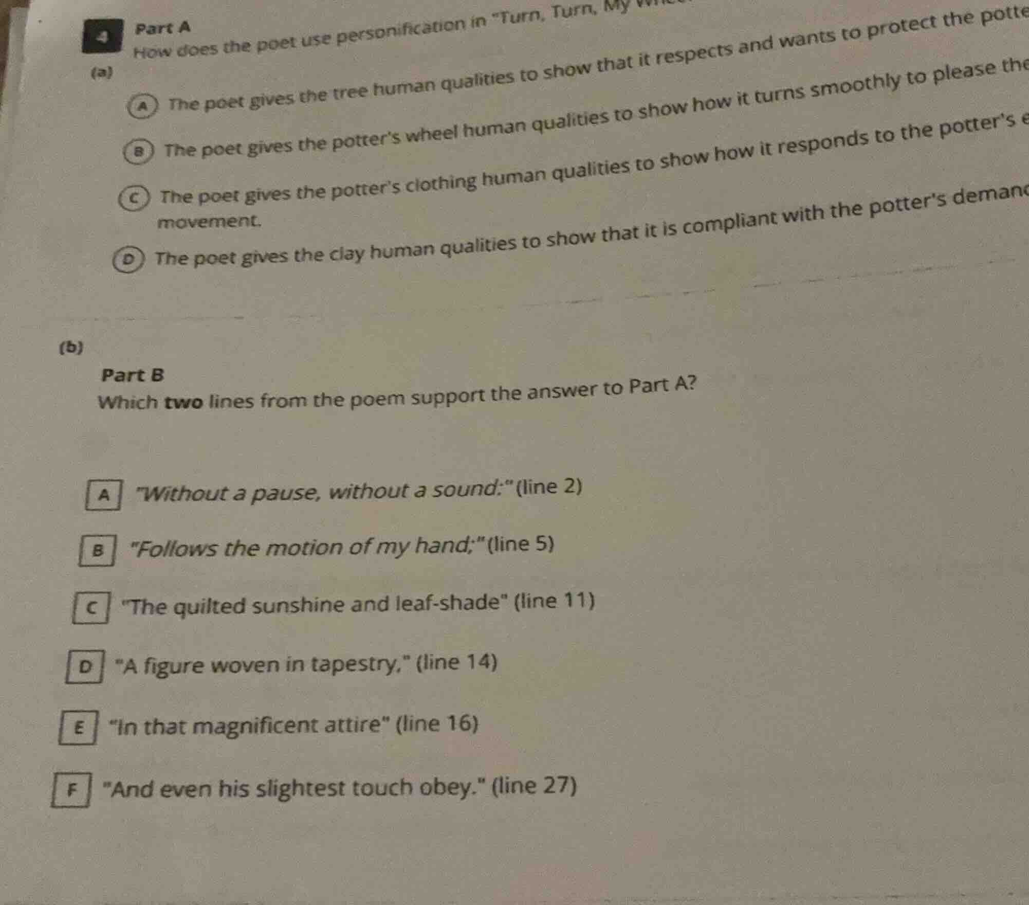 4 part a how does the poet use personification in \turn, turn, my (a) a…