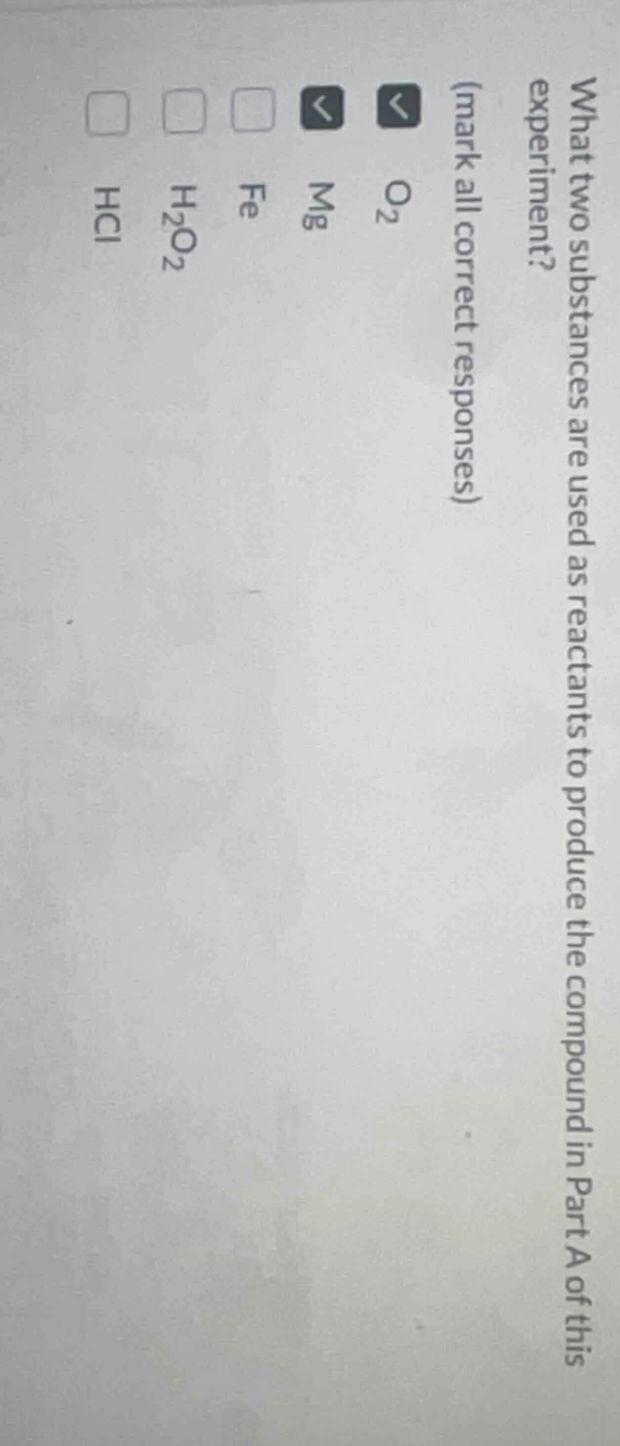 what two substances are used as reactants to produce the compound in pa…