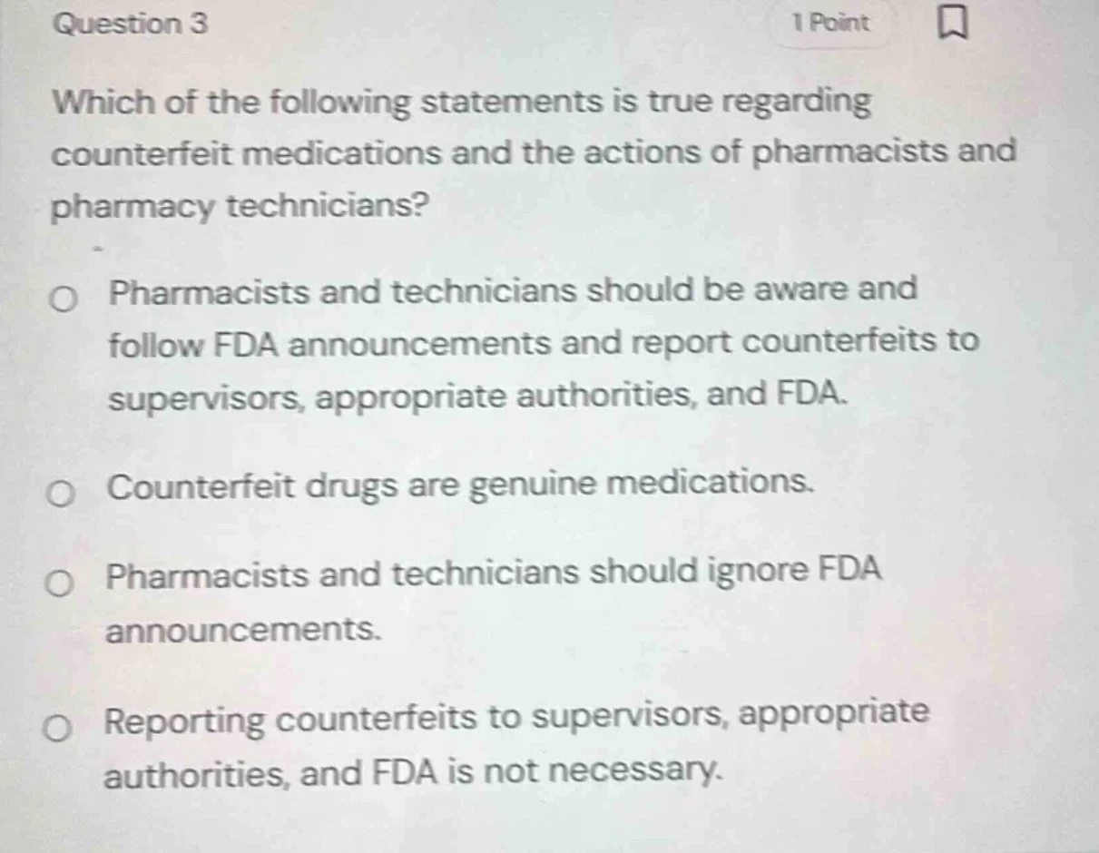 question 3 1 point which of the following statements is true regarding …