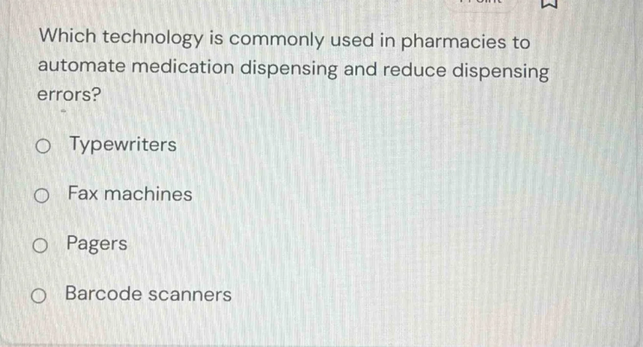 which technology is commonly used in pharmacies to automate medication …