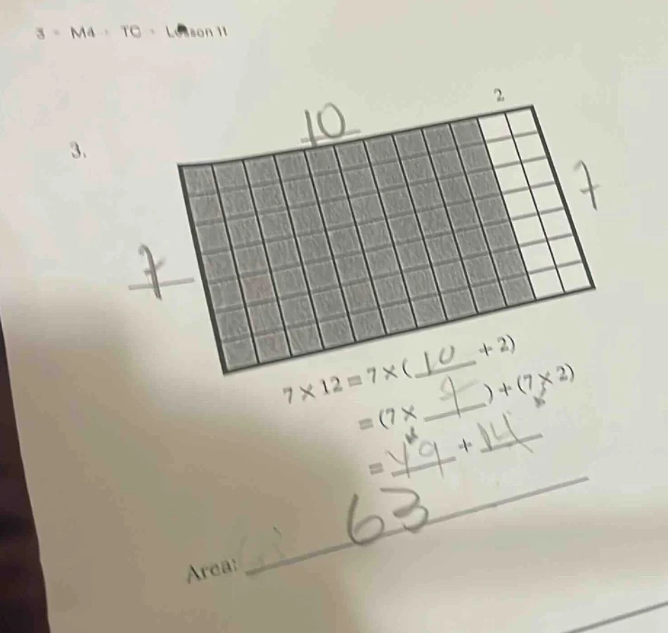 3. $7\\times12 = 7\\times(\\underline{\\quad} + 2)$ $\\quad\\quad\\quad…