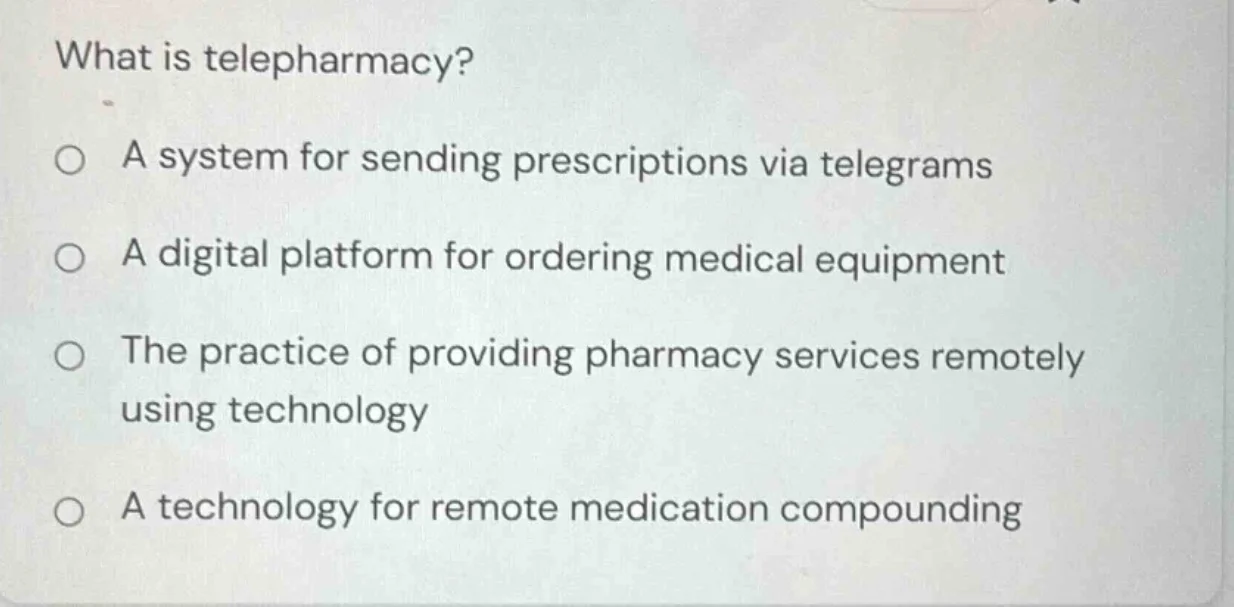 what is telepharmacy? a system for sending prescriptions via telegrams …