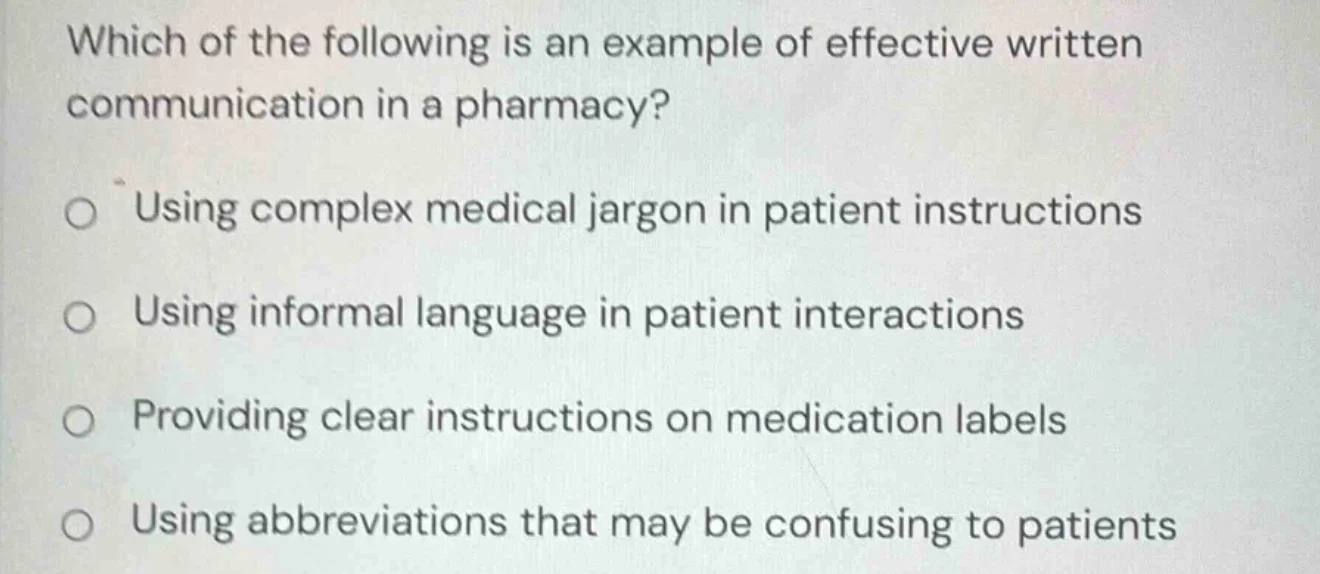 which of the following is an example of effective written communication…