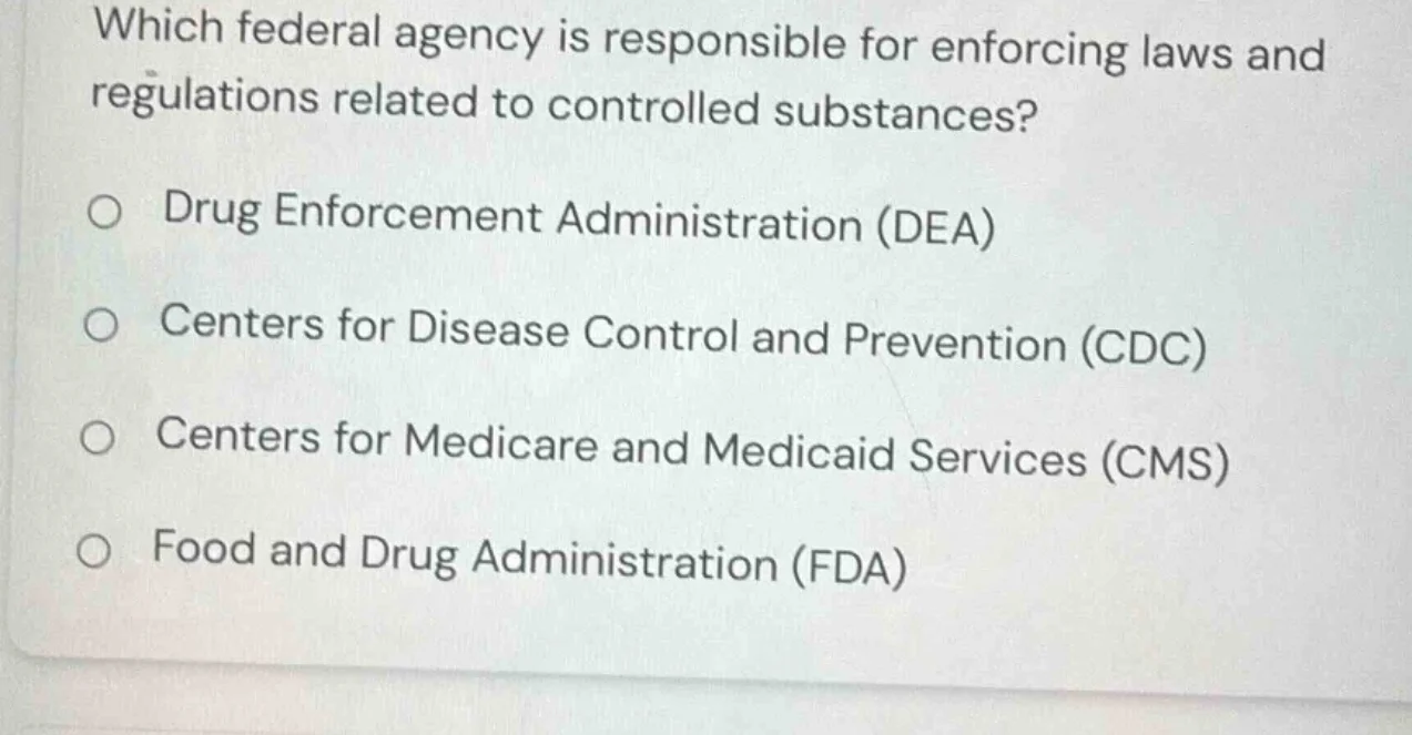 which federal agency is responsible for enforcing laws and regulations …