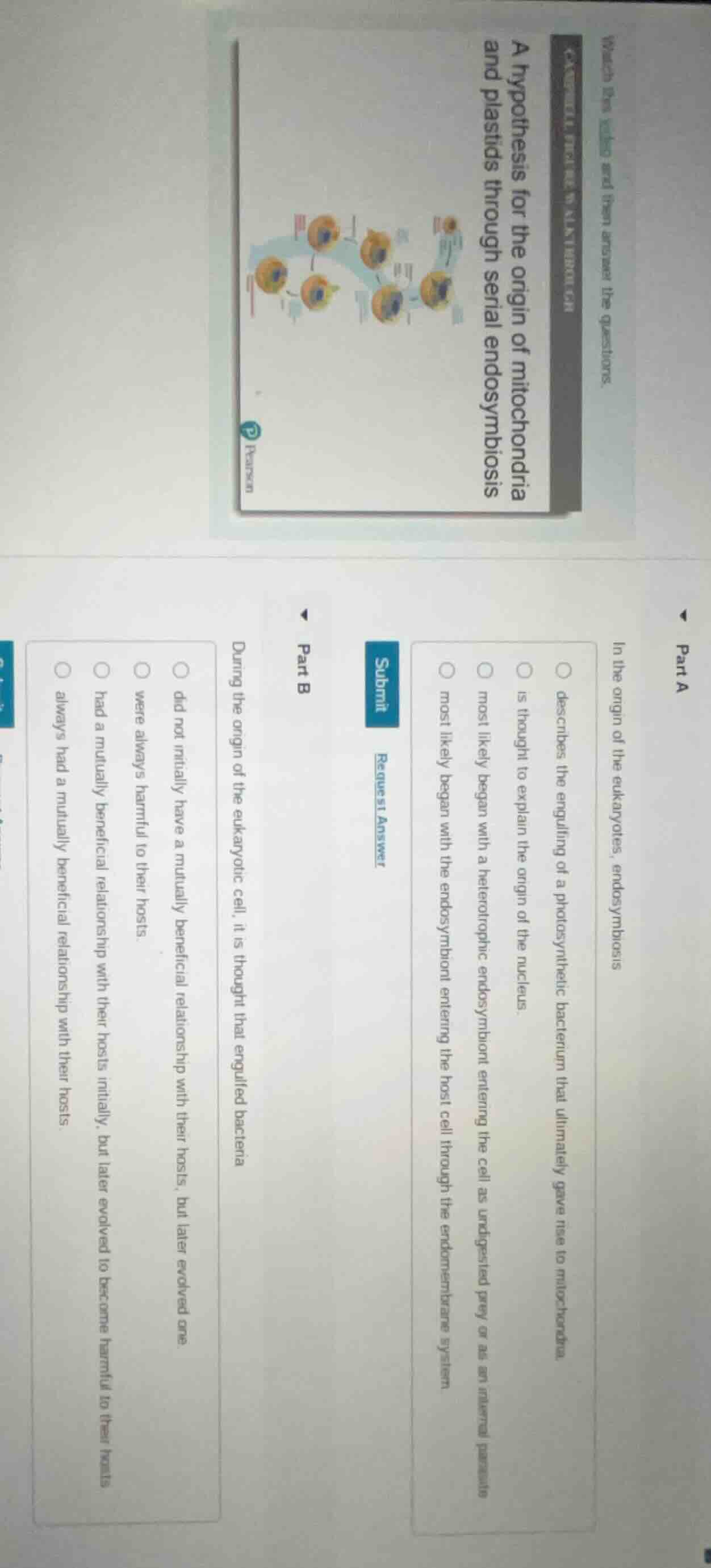 watch the video and then answer the questions. a hypothesis for the ori…