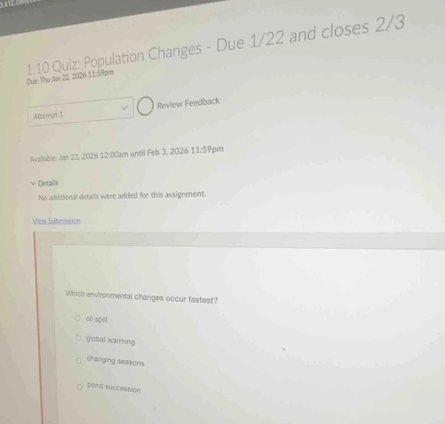 1.10 quiz: population changes - due 1/22 and closes 2/3 due: thu jan 22…