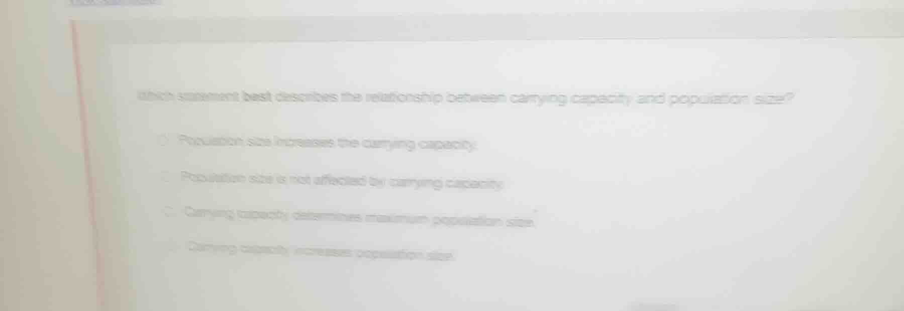 which statement best describes the relationship between carrying capaci…