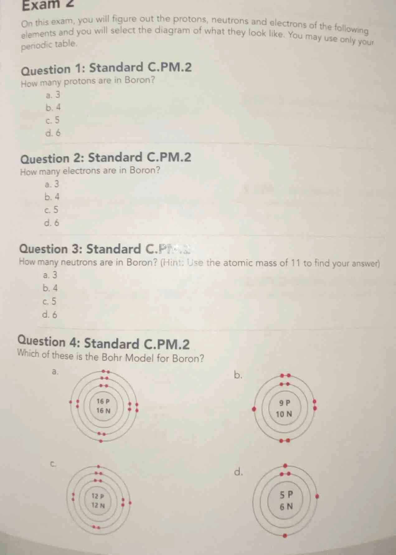 exam 2 on this exam, you will figure out the protons, neutrons and elec…