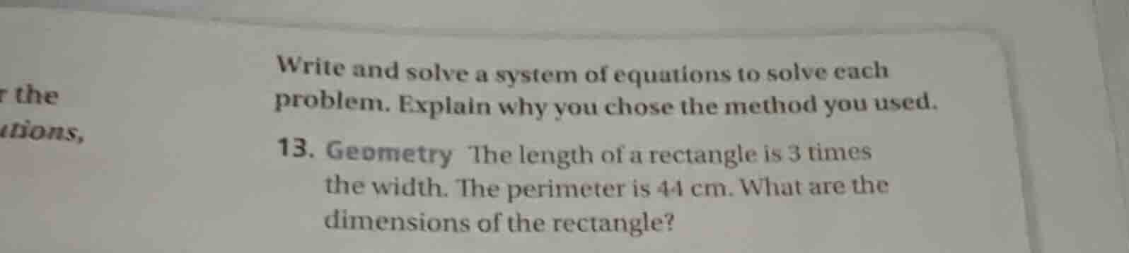 write and solve a system of equations to solve each problem. explain wh…