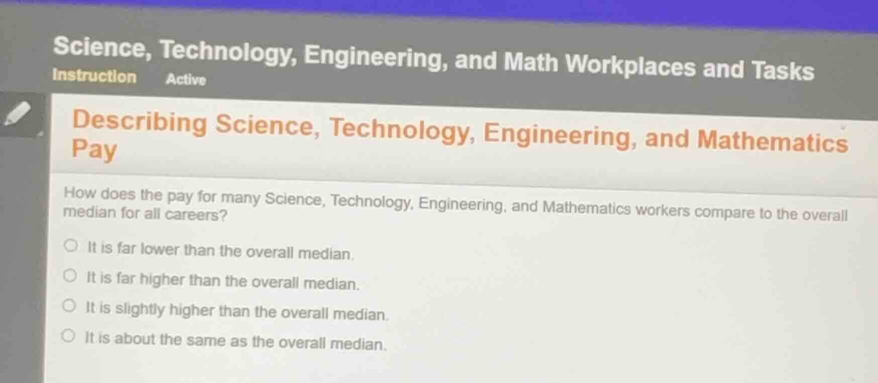 science, technology, engineering, and math workplaces and tasks instruc…