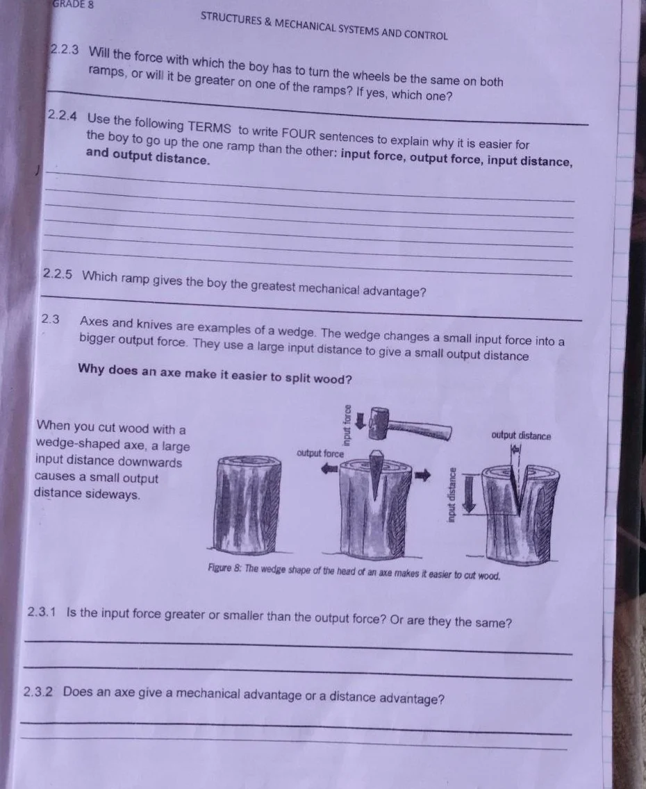 grade 8 structures & mechanical systems and control 2.2.3 will the forc…