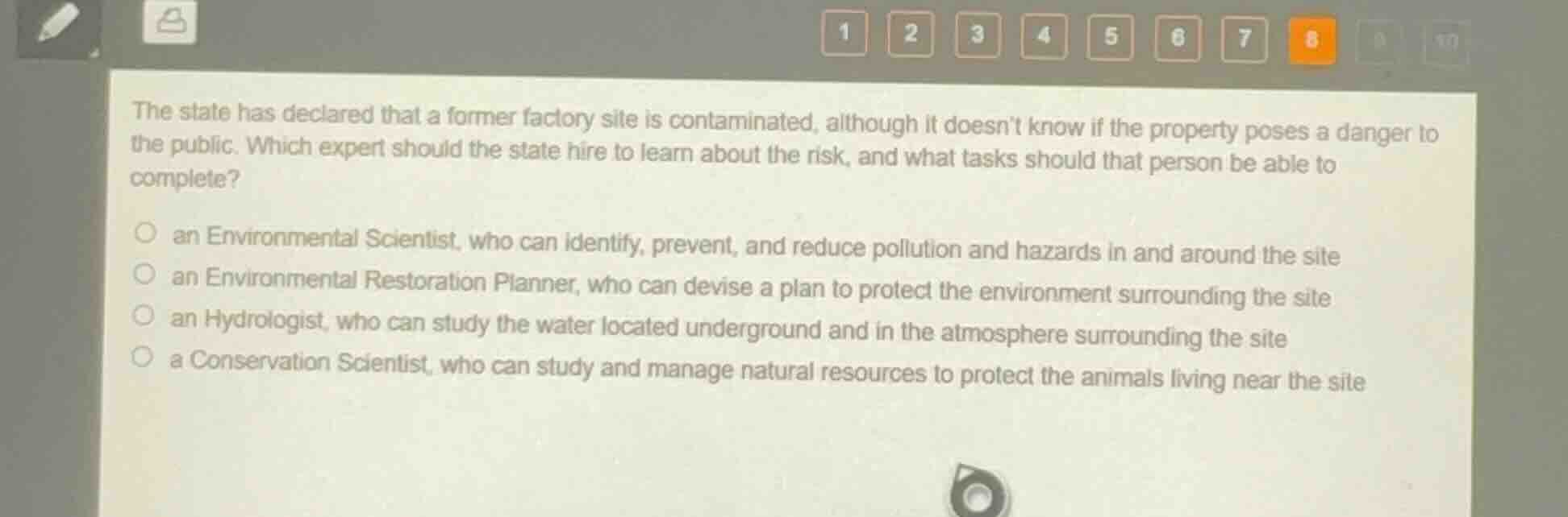 the state has declared that a former factory site is contaminated, alth…