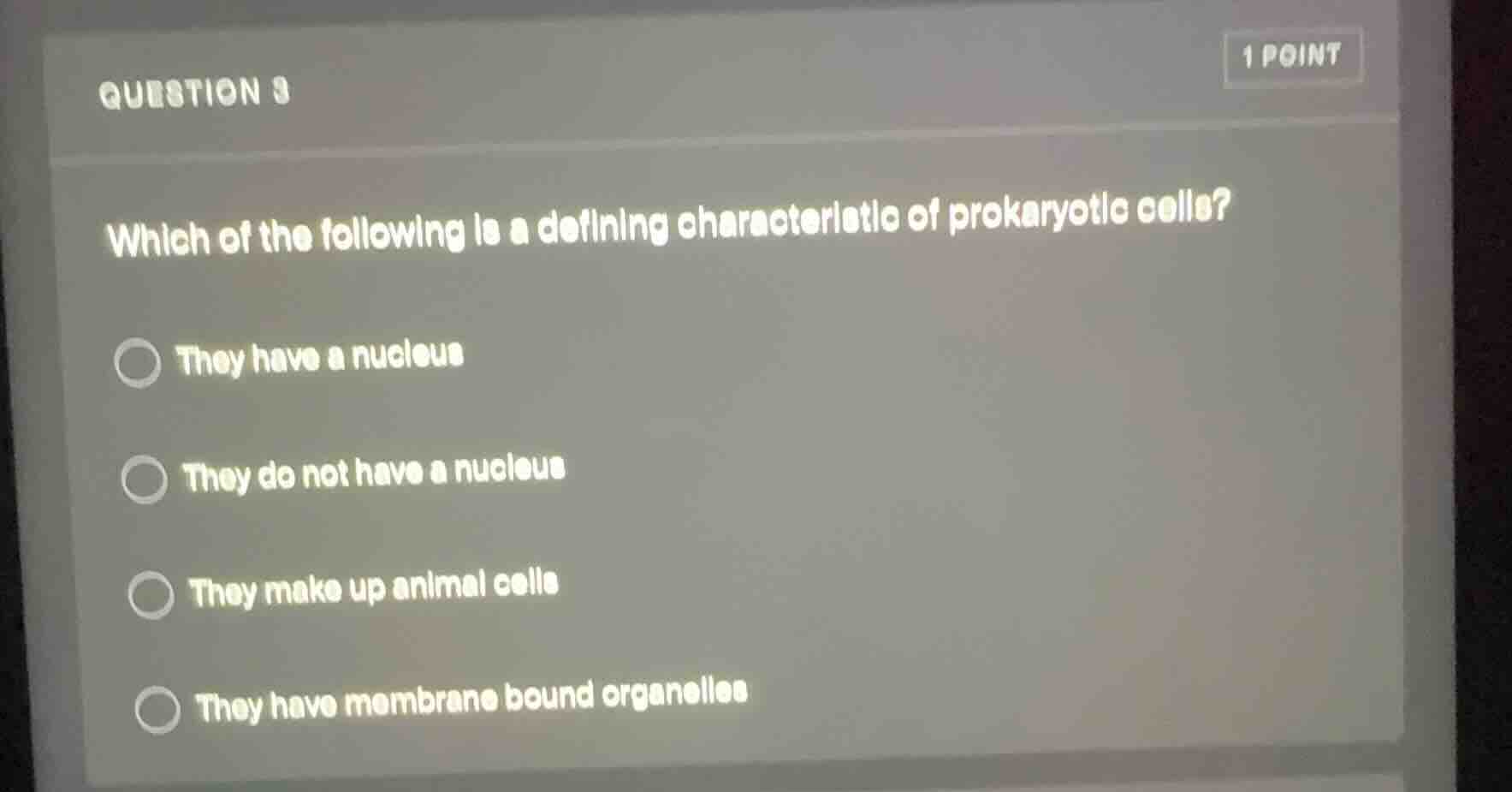 question 3 which of the following is a defining characteristic of proka…