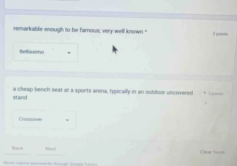 remarkable enough to be famous; very well known * a cheap bench seat at…