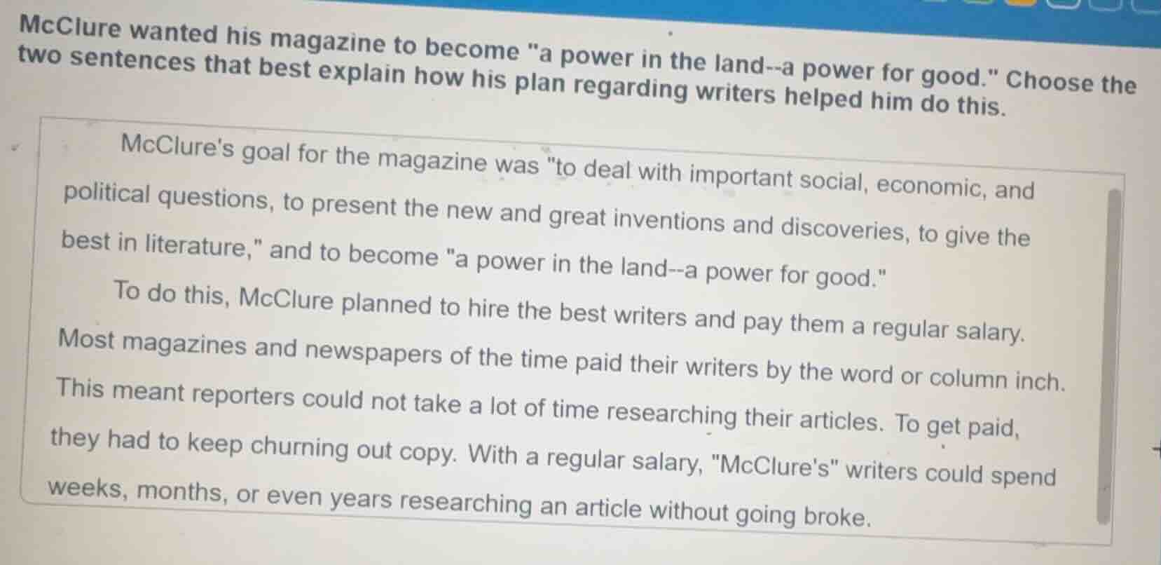 mcclure wanted his magazine to become \a power in the land--a power for…