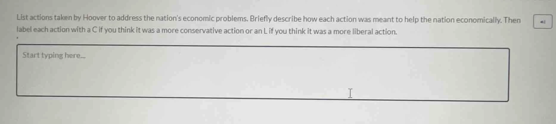 list actions taken by hoover to address the nations economic problems. …