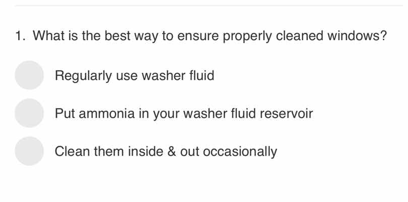 1. what is the best way to ensure properly cleaned windows? regularly u…