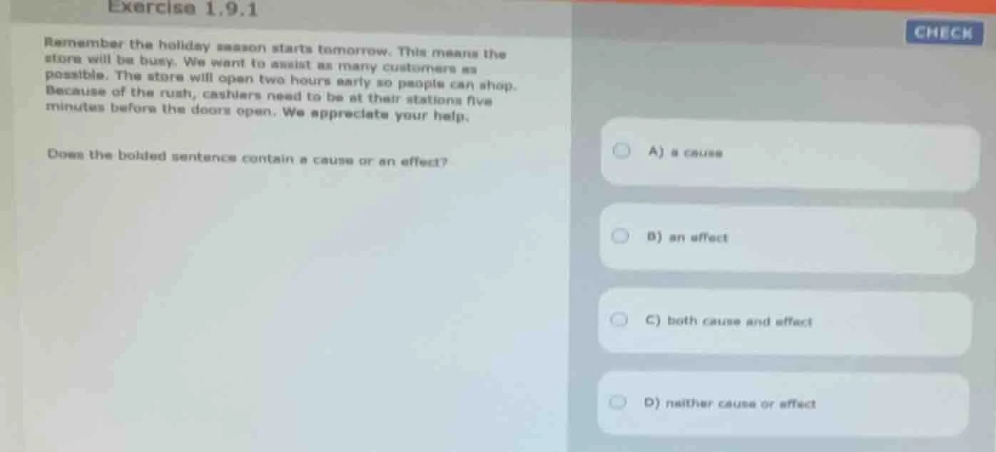 exercise 1.9.1 remember the holiday season starts tomorrow. this means …