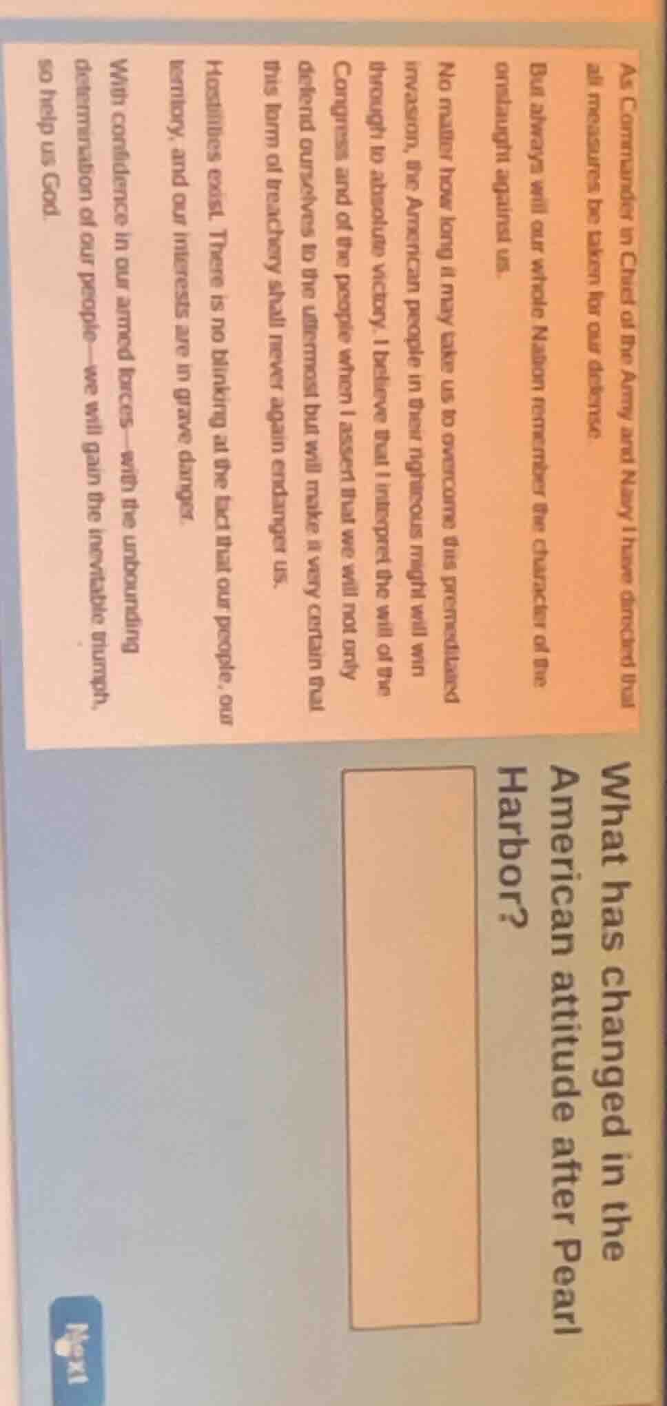 as commander in chief of the army and navy i have directed that all mea…