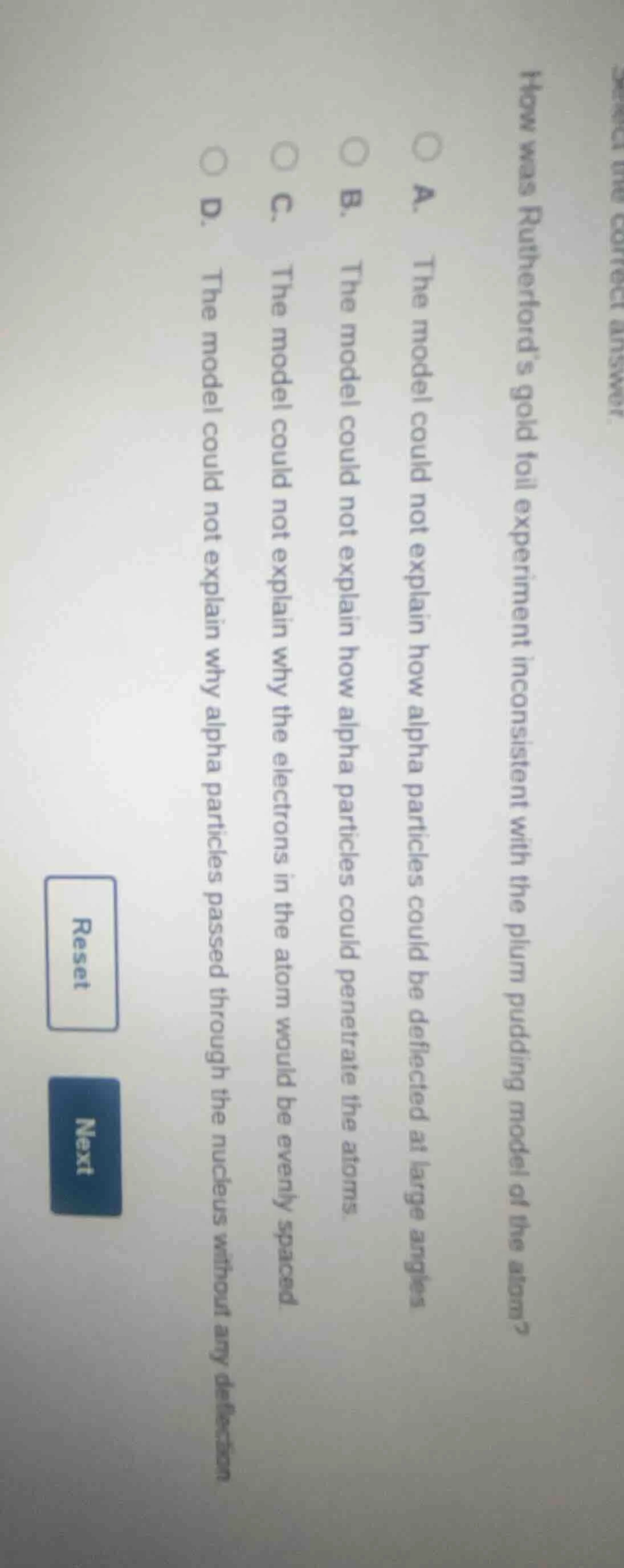 how was rutherford’s gold foil experiment inconsistent with the plum pu…