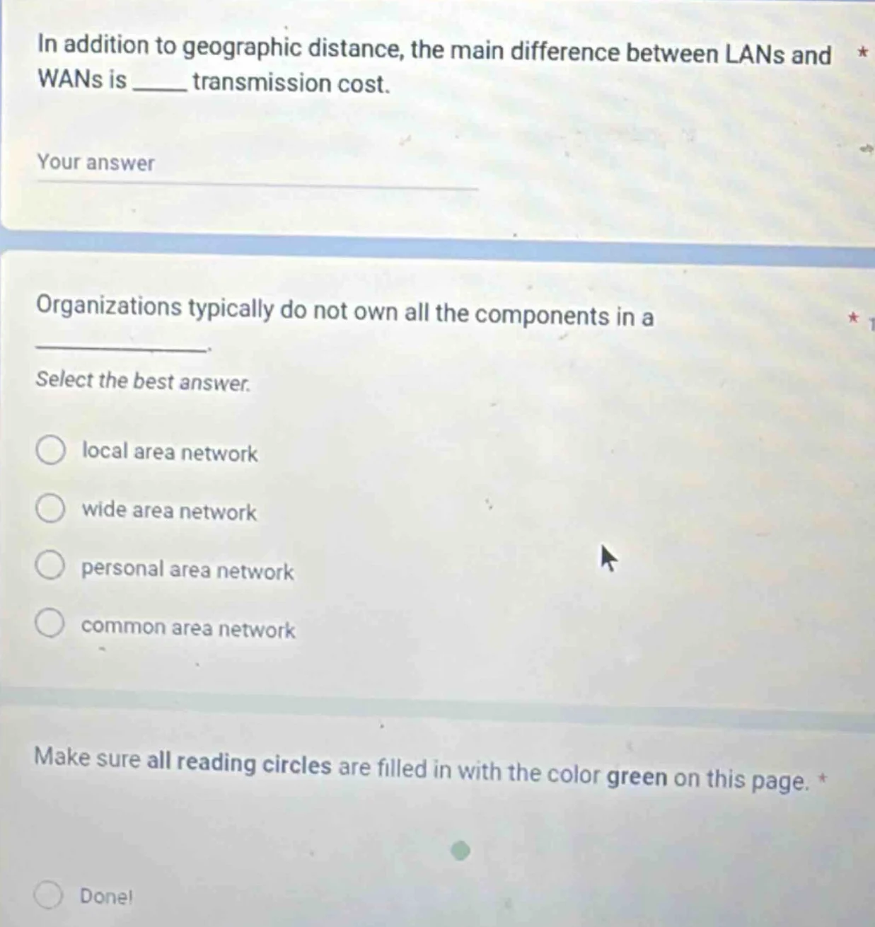 in addition to geographic distance, the main difference between lans an…