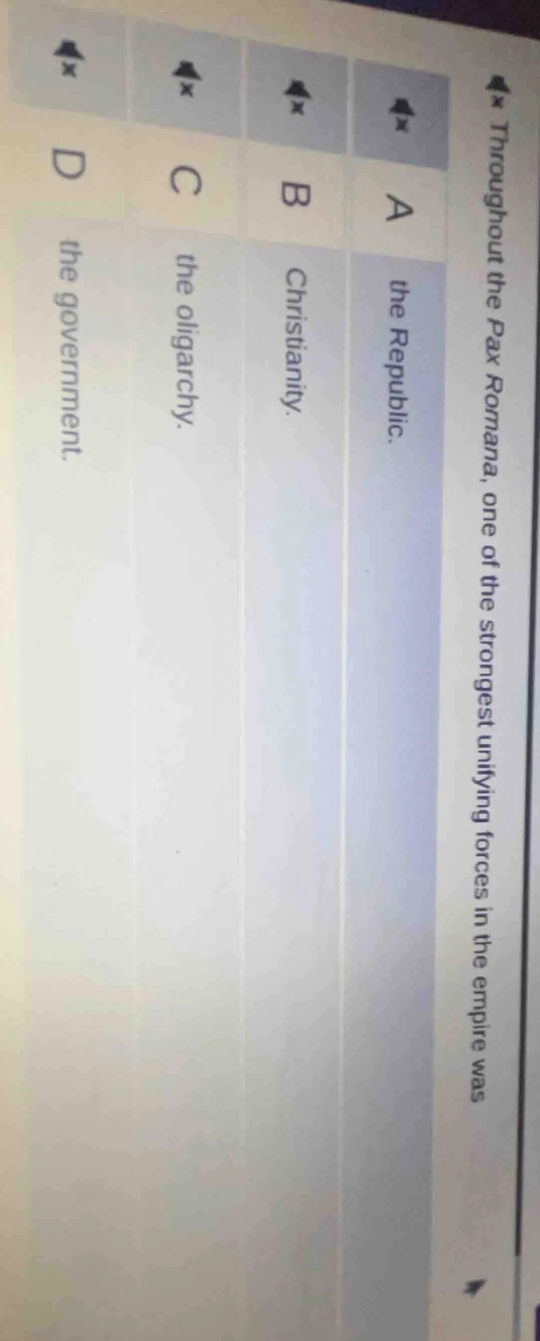 throughout the pax romana, one of the strongest unifying forces in the …