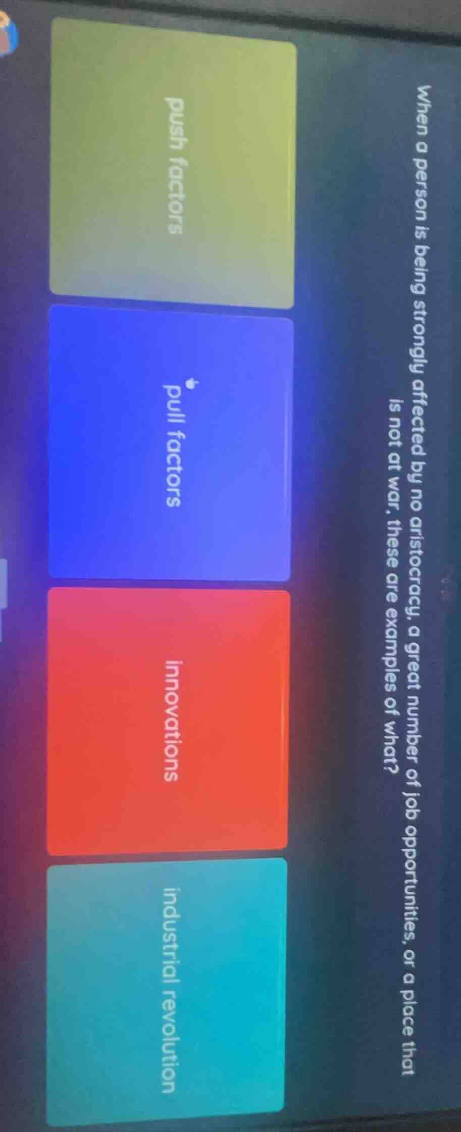 when a person is being strongly affected by no aristocracy, a great num…