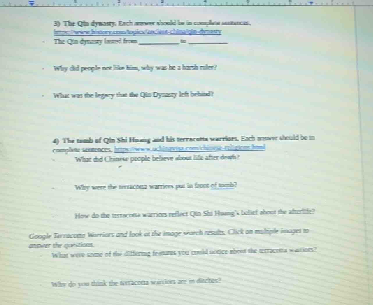 3) the qin dynasty. each answer should be in complete sentences. https:…