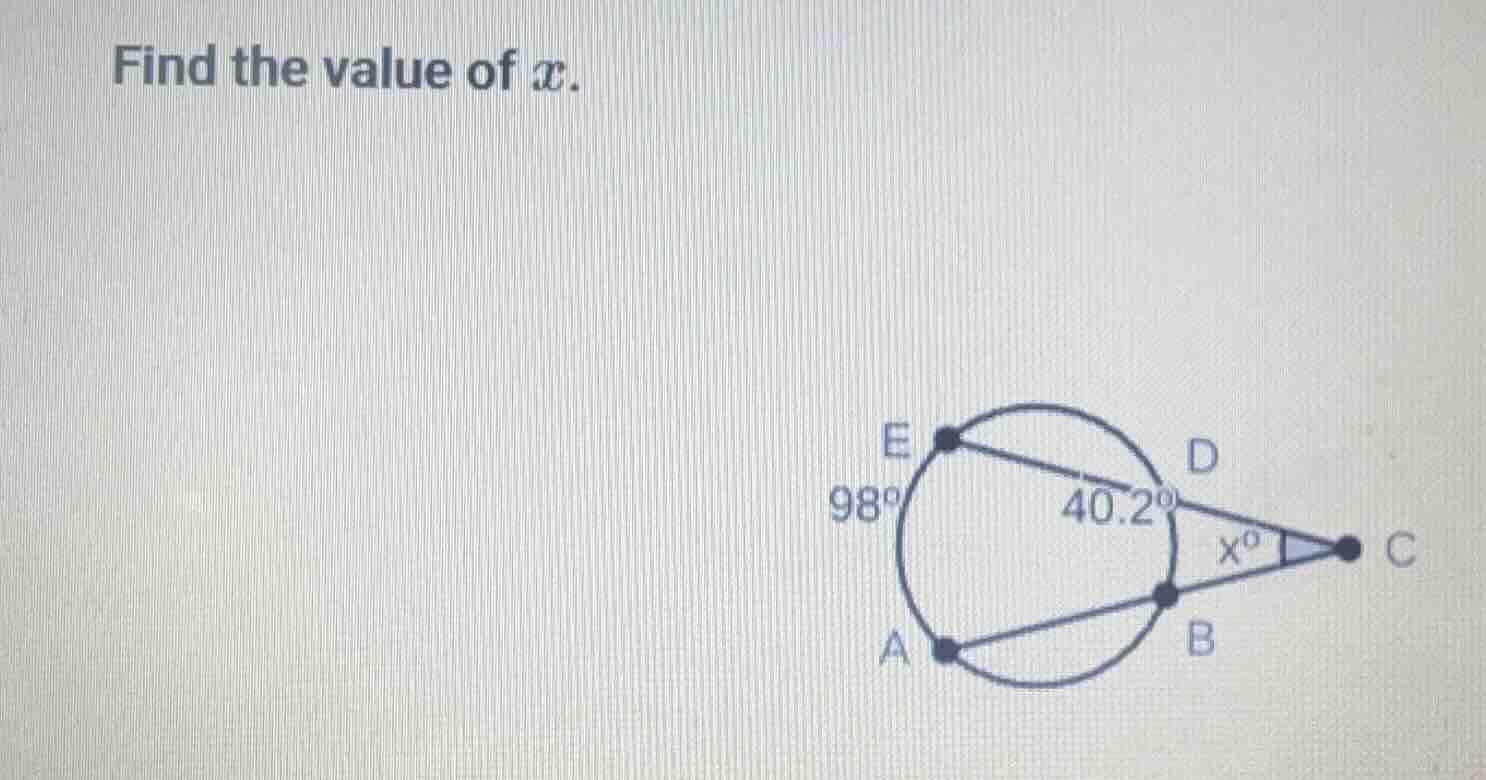 find the value of ( x ).
