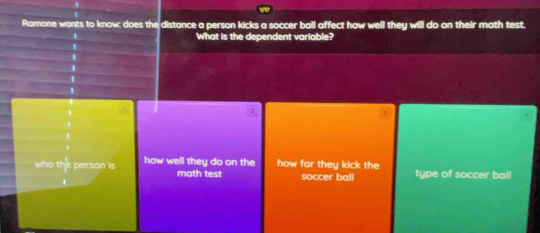 romone wants to know: does the distance a person kicks a soccer ball af…