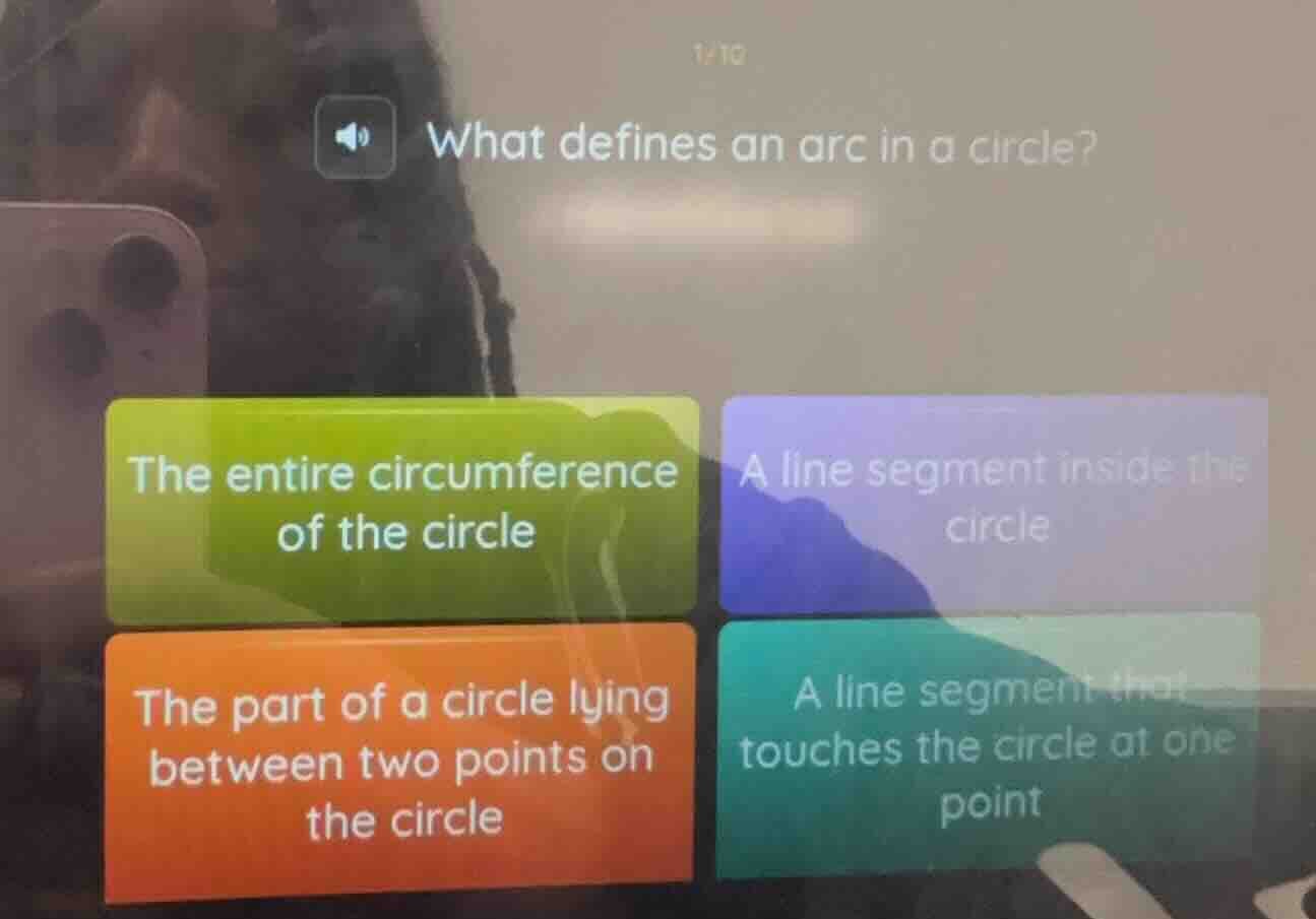 what defines an arc in a circle? the entire circumference of the circle…