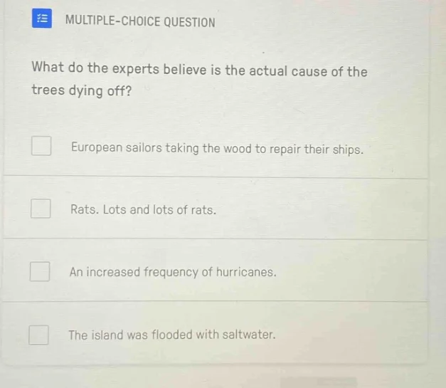 what do the experts believe is the actual cause of the trees dying off?…