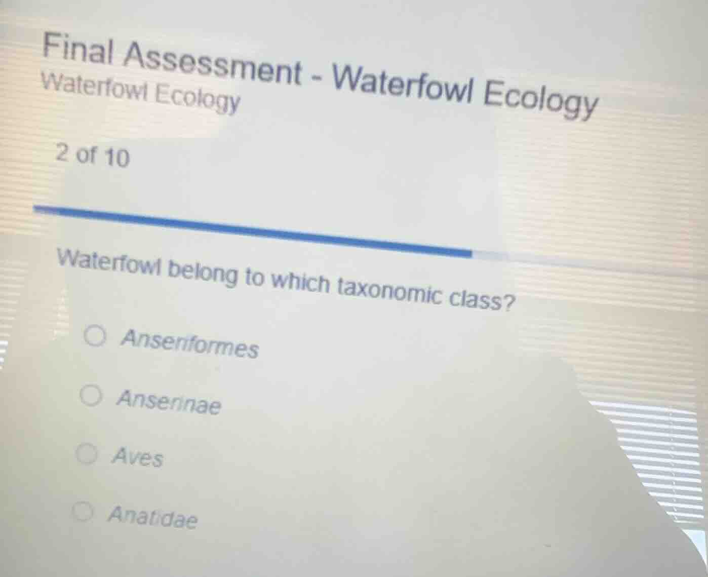 final assessment - waterfowl ecology waterfowl ecology 2 of 10 waterfow…