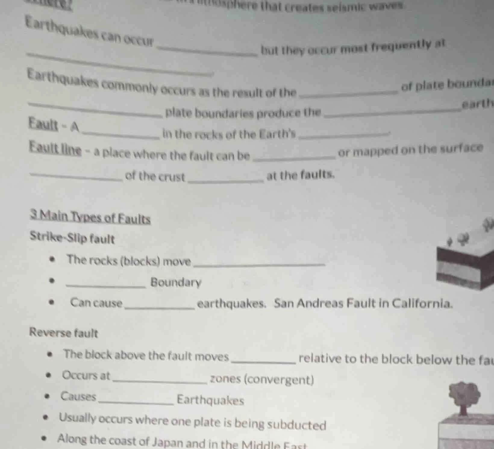 that creates seismic waves. earthquakes can occur _____________ but the…