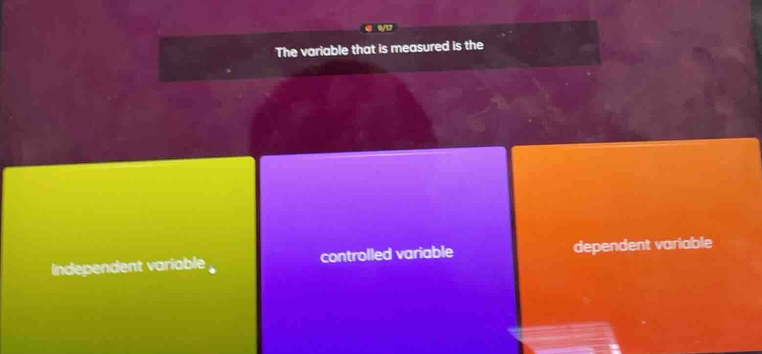 the variable that is measured is the independent variable, controlled v…