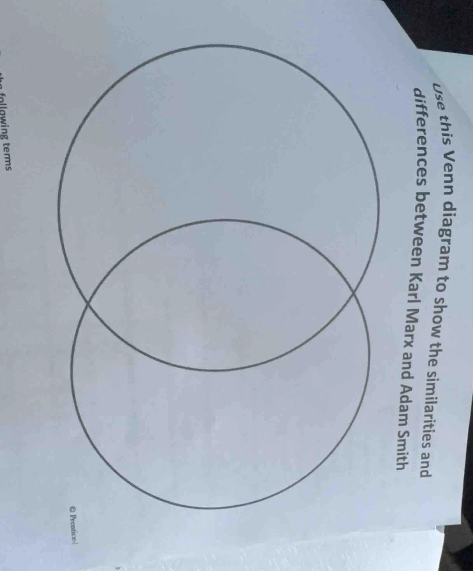 use this venn diagram to show the similarities and differences between …