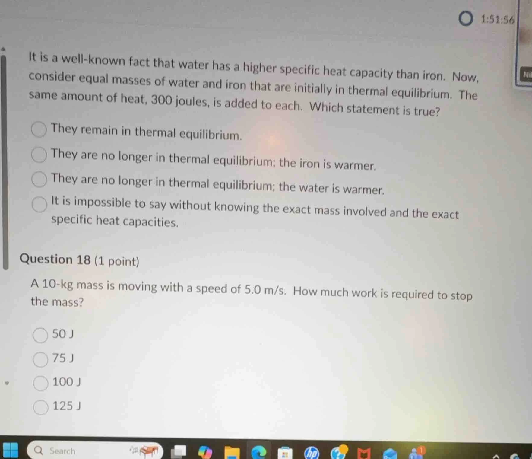 it is a well - known fact that water has a higher specific heat capacit…