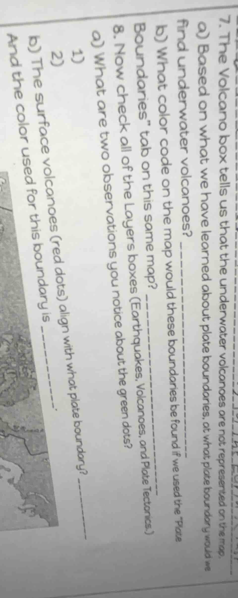 7. the volcano box tells us that the underwater volcanoes are not repre…