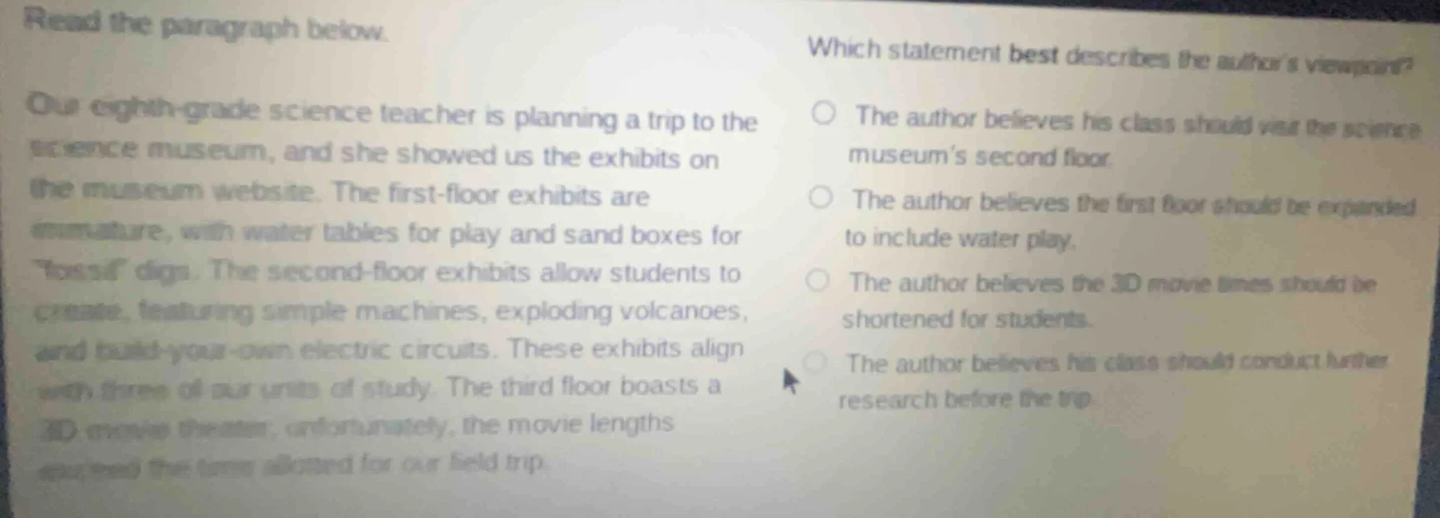 read the paragraph below. our eighth - grade science teacher is plannin…