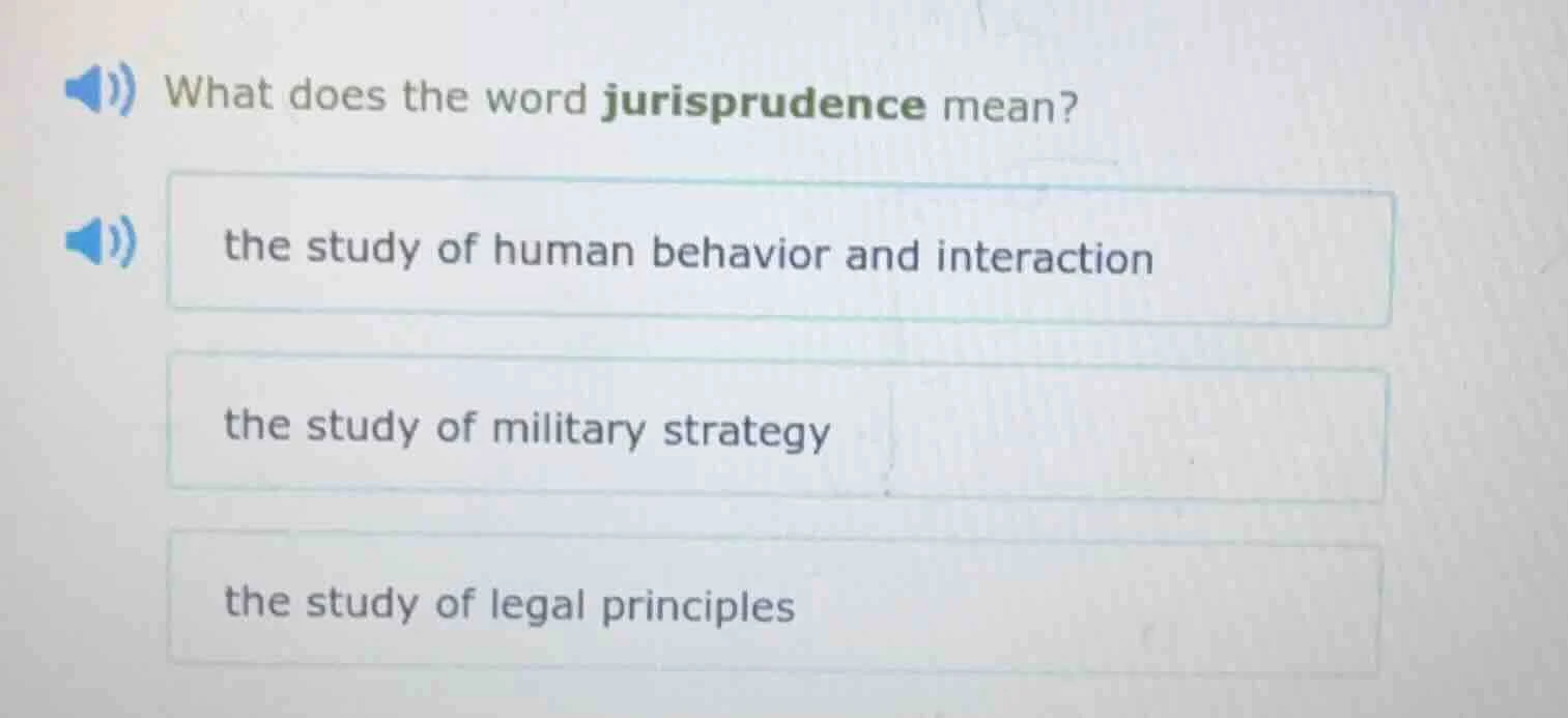 what does the word jurisprudence mean? the study of human behavior and …