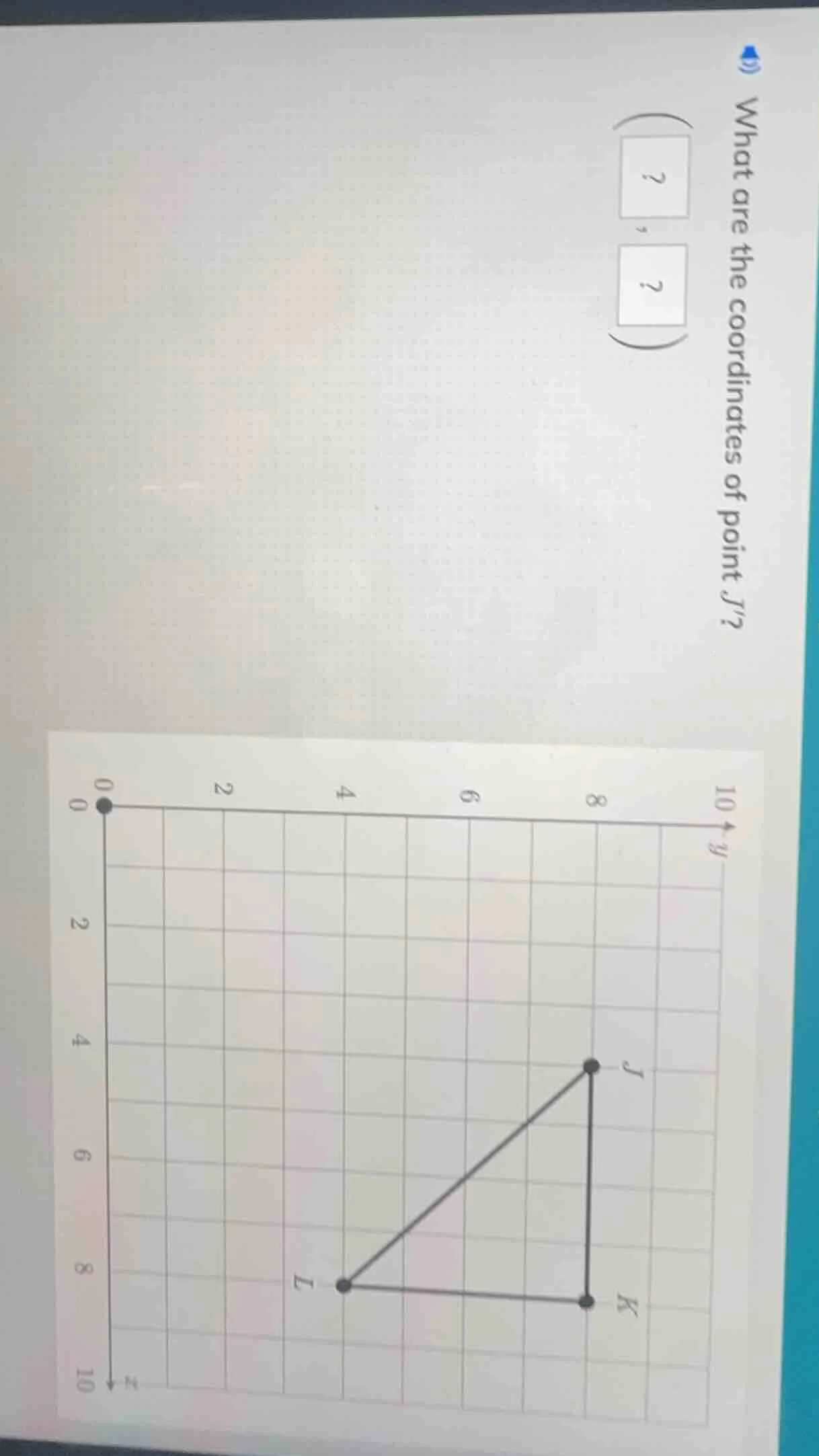 what are the coordinates of point j?