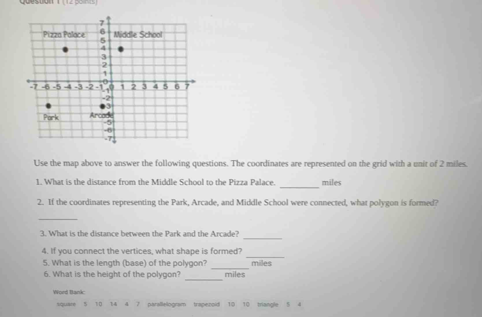 use the map above to answer the following questions. the coordinates ar…