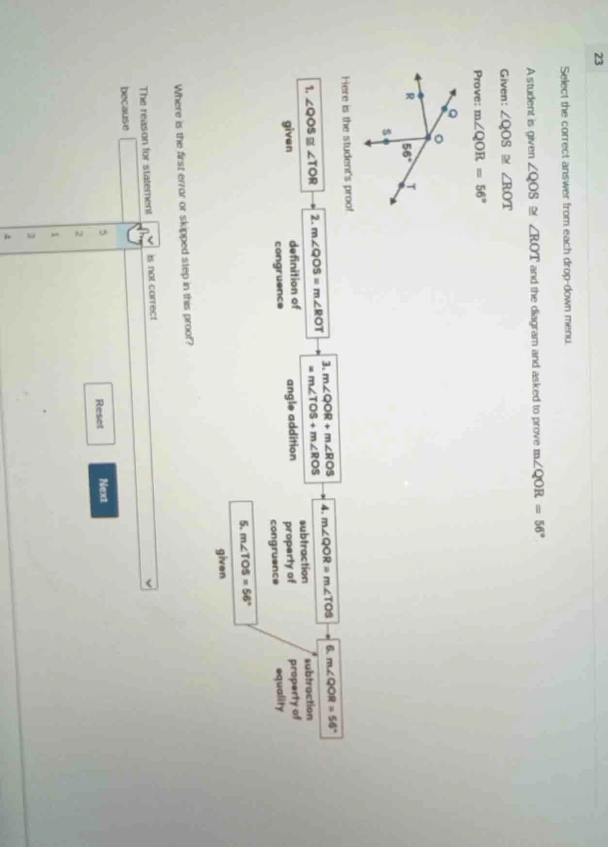select the correct answer from each drop - down menu. a student is give…