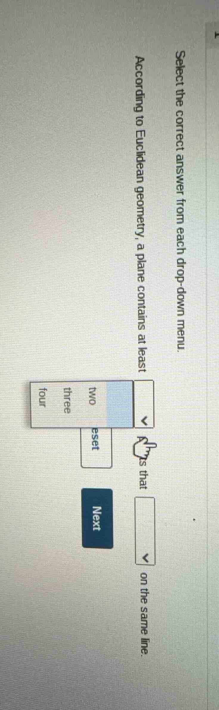 select the correct answer from each drop - down menu. according to eucl…