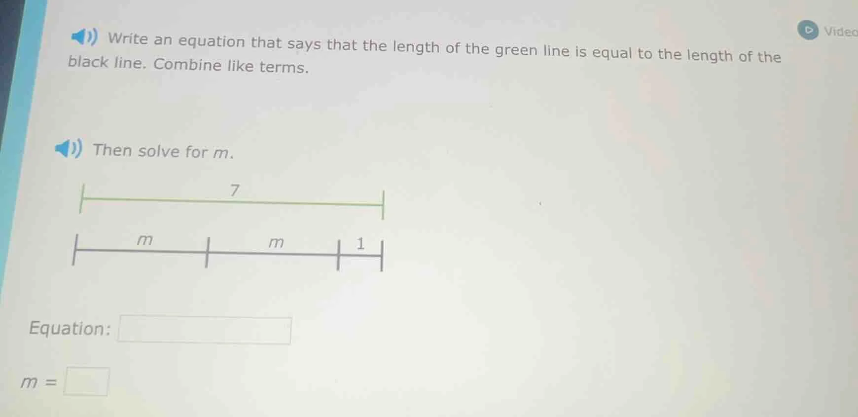write an equation that says that the length of the green line is equal …