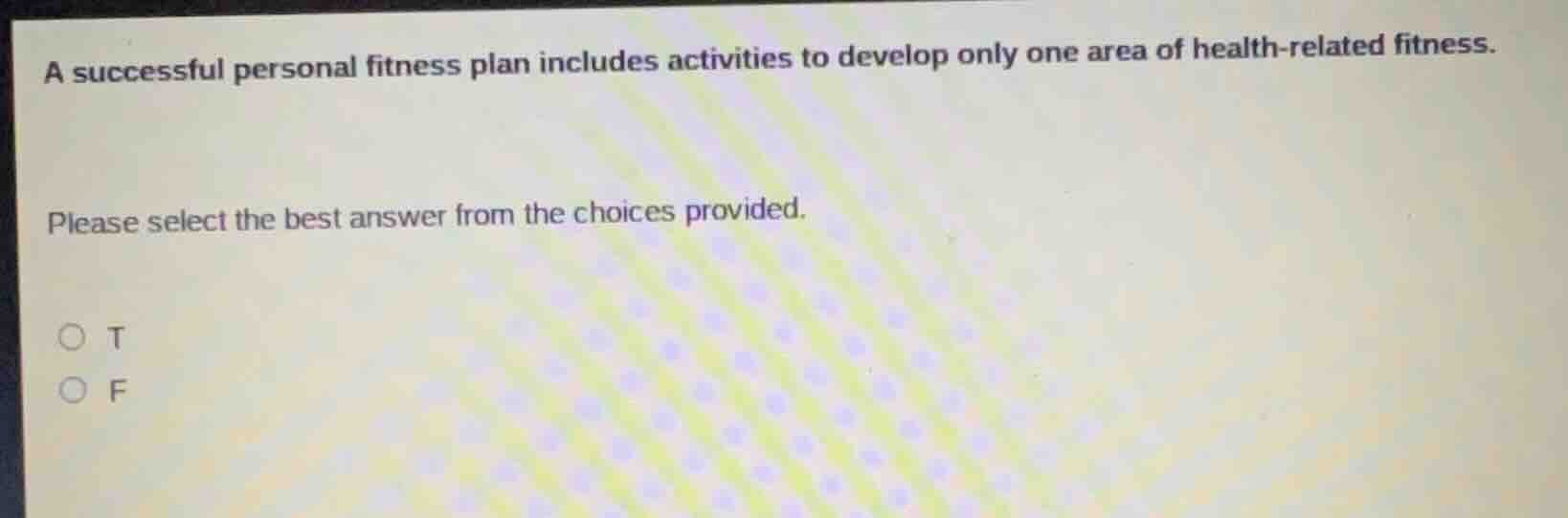 a successful personal fitness plan includes activities to develop only …